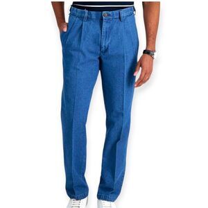 Haggar Men's Casual Classic Fit Denim Trouser Pant Sz 36